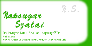 napsugar szalai business card